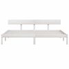 vidaXL Cadre de lit sans matelas blanc bois massif