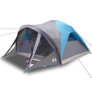 vidaXL Tente familiale tunnel 6 personnes bleu imperm&eacute;able