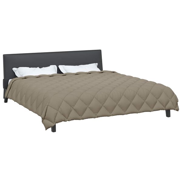 vidaXL Duvet d'hiver Gris clair 220 x 260 cm Microfibre