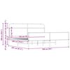 vidaXL Cadre de lit en métal sans matelas chêne sonoma 193x203 cm