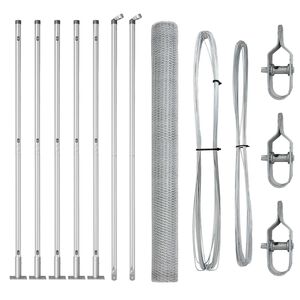 vidaXL Cl&ocirc;ture en fil soud&eacute; avec base en b&eacute;ton 10 x 1,4 m (L x H)