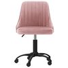 vidaXL Chaises pivotantes &agrave; manger lot de 2 rose velours