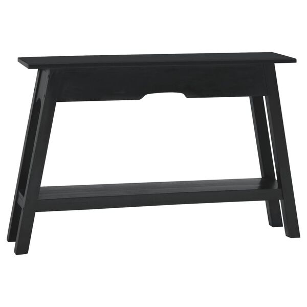 vidaXL Table console noir 110x30x75 cm bois massif d'acajou