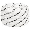 vidaXL Corde utilitaire polyvalente 20 mm 50 m Blanc Polyester