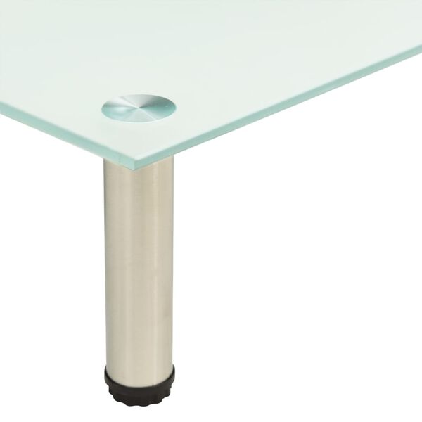 vidaXL Meuble TV Givr&eacute; 40x35x17 cm Verre tremp&eacute;