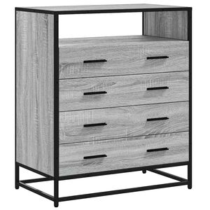 vidaXL Commode sonoma gris 70x41x83,5 cm bois d'ing&eacute;nierie