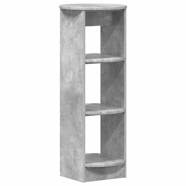 vidaXL Meuble d'appoint Gris B&eacute;ton 40 x 40 x 100 cm Bois d&rsquo;ing&eacute;nierie