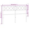 vidaXL T&ecirc;te de lit de remplacement m&eacute;tal blanc 150 cm