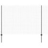 vidaXL Cl&ocirc;ture Euro avec poteau 10 x 1,6 m Acier recouvert de PVC Gris