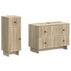 vidaXL Ensemble de 2 meubles de salle de bain EDE Ch&ecirc;ne Sonoma