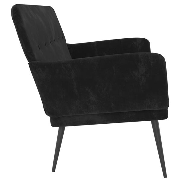 vidaXL Banc Noir 108x79x79 cm Velours