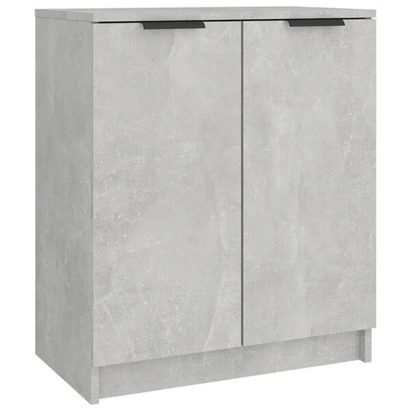 vidaXL Armoire &agrave; chaussures Gris b&eacute;ton 59x35x70 cm Bois d'ing&eacute;nierie