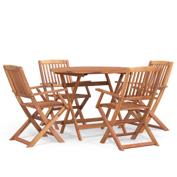 vidaXL Ensemble &agrave; manger de jardin 5 pcs Bois d'acacia solide