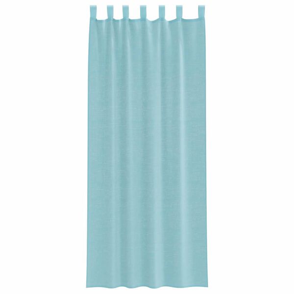 vidaXL Rideaux en voile avec passe-tringles 2 pcs turquoise
