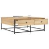 vidaXL Table basse ch&ecirc;ne sonoma 100x99x40 cm bois d'ing&eacute;nierie