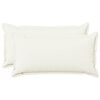 vidaXL Housse de coussin 2 pcs HOUTEN Blanc 40 x 80 cm Lin synth&eacute;tique