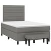 vidaXL Sommier &agrave; lattes de lit avec matelas Gris fonc&eacute; 120x200cm Tissu