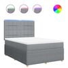 vidaXL Sommier &agrave; lattes de lit avec matelas Gris clair 160x200cm Tissu