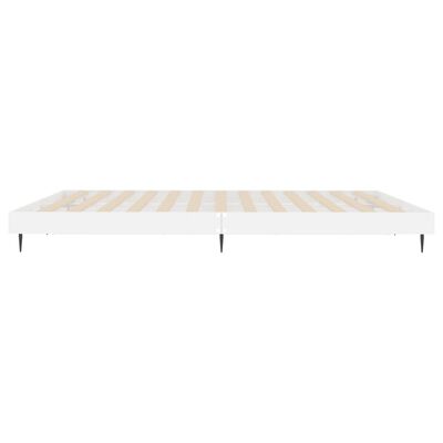 vidaXL Cadre de lit sans matelas blanc brillant 120x200 cm