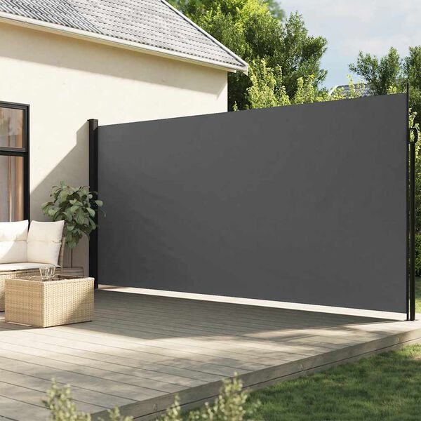 vidaXL Store lat&eacute;ral r&eacute;tractable Anthracite 220 x 300 cm