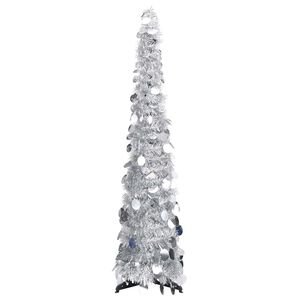 vidaXL Sapins de No&euml;l artificiels PET Silver