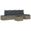 vidaXL Ensemble de canap&eacute; de jardin 6 pc Gris polyrotin