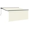 vidaXL Auvent r&eacute;tractable Cr&egrave;me 350 x 250 cm Polyester et Aluminium