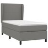 vidaXL Sommier &agrave; lattes de lit avec matelas Gris fonc&eacute; 100x200cm Tissu