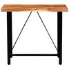 vidaXL Ensemble de bar 5 pcs Bois solide et cuir v&eacute;ritable
