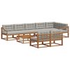 vidaXL Ensemble de canap&eacute;s d'ext&eacute;rieur 9 pcs Gris Naturel et Clair