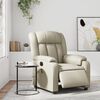 vidaXL Fauteuil de massage inclinable électrique crème similicuir
