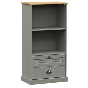 vidaXL Biblioth&egrave;que VIGO gris 60x35x114,5 cm bois massif de pin