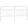 vidaXL T&ecirc;te de lit de remplacement m&eacute;tal blanc 200 cm