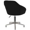vidaXL Chaise pivotante &agrave; manger Noir Tissu