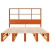 vidaXL Lit biblioth&egrave;que sans matelas cire marron 120x190cm bois massif