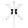 vidaXL Pied de table basse en forme d'araign&eacute;e, blanc, 98 x 58 x (42-43) cm, acier