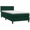 vidaXL Sommier &agrave; lattes de lit et matelas vert fonc&eacute; 200x210cm velours