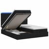 vidaXL Lit coffre avec matelas et LED Noir 160 x 200 cm Tissu