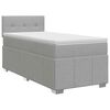 vidaXL Lit boxspring avec matelas Gris clair 90 x 190 cm Tissu