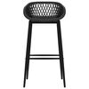 vidaXL Chaises de bar lot de 4 noir