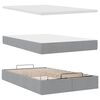 vidaXL Lit ottoman avec matelas gris clair 120x190 cm tissu