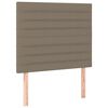 vidaXL T&ecirc;te de lit &agrave; LED Taupe 90x5x118/128 cm Tissu