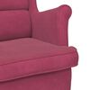 vidaXL Fauteuil rouge bordeaux velours