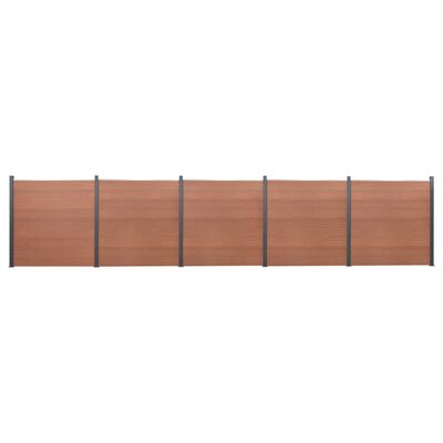 vidaXL Ensemble de panneaux de clôture marron 872x186 cm WPC