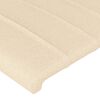 vidaXL Sommier &agrave; lattes de lit avec matelas Cr&egrave;me 200x200 cm Tissu