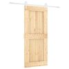 vidaXL Porte coulissante 90 x 210 cm Bois de pin massif (non trait&eacute;)