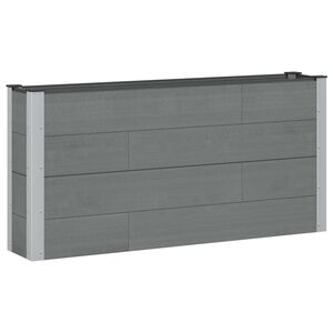 vidaXL Jardini&egrave;re sur&eacute;lev&eacute;e Gris 150 x 30 x 72 cm WPC et Aluminium