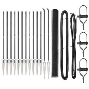 vidaXL Cl&ocirc;ture en fil soud&eacute; avec pointes 25 x 1,5 m (l x h)