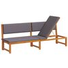 vidaXL Transat Huile Naturelle 200 x 57 x 75cm Bois d'acacia massif