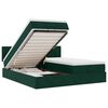 VidaXL Cadre de lit ottoman avec matelas vert fonc&eacute; 180x200cm velours